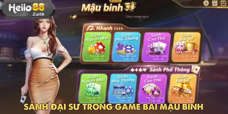 Sảnh Đại Sư là đấu trường khốc liệt nhất trong thế giới game Bài Mậu Binh