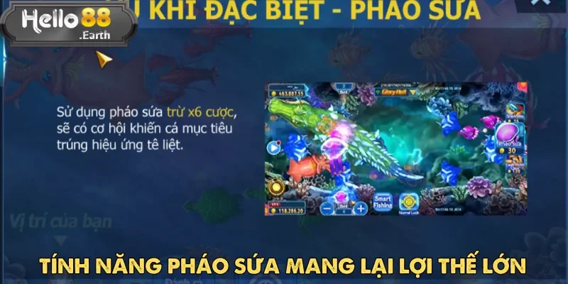 Tính năng Pháo Sứa mang lại lợi thế lớn trong game Dàn Sao Đánh Cá