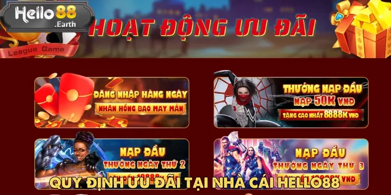 Điều khoản sử dụng Hello88 khi nhận ưu đãi trên nền tảng nhà cái