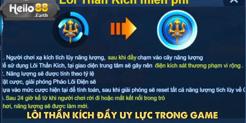 Đoạt Bảo Truyền Kỳ – Game kho báu hấp dẫn tại Hello88 4 Lôi Thần Kích là kỹ năng diện rộng đầy uy lực trong Đoạt Bảo Truyền Kỳ