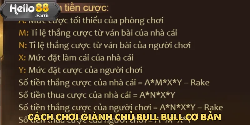 Giành Chủ Bull Bull - Trải nghiệm game đỉnh cao Hello88 4 Người chơi được quyền chọn làm nhà cái trong game Giành Chủ Bull Bul