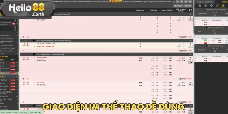 IM thể thao ghi điểm trong mắt người chơi nhờ sở hữu giao diện hiện đại