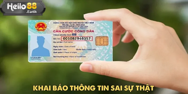 Miễn trừ trách nhiệm Hello88 khi người chơi khai báo thông tin sai lệch