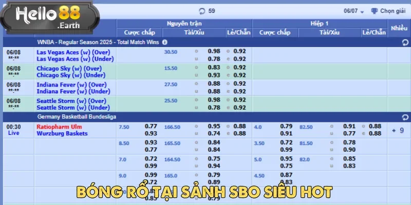 Bóng rổ là lựa chọn không thể bỏ lỡ khi tham gia SBO thể thao