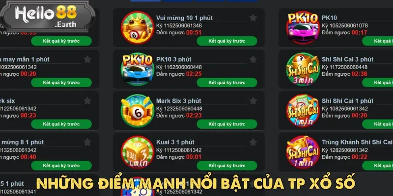 TP xổ số là một trong những sảnh game trực tuyến được đánh giá cao